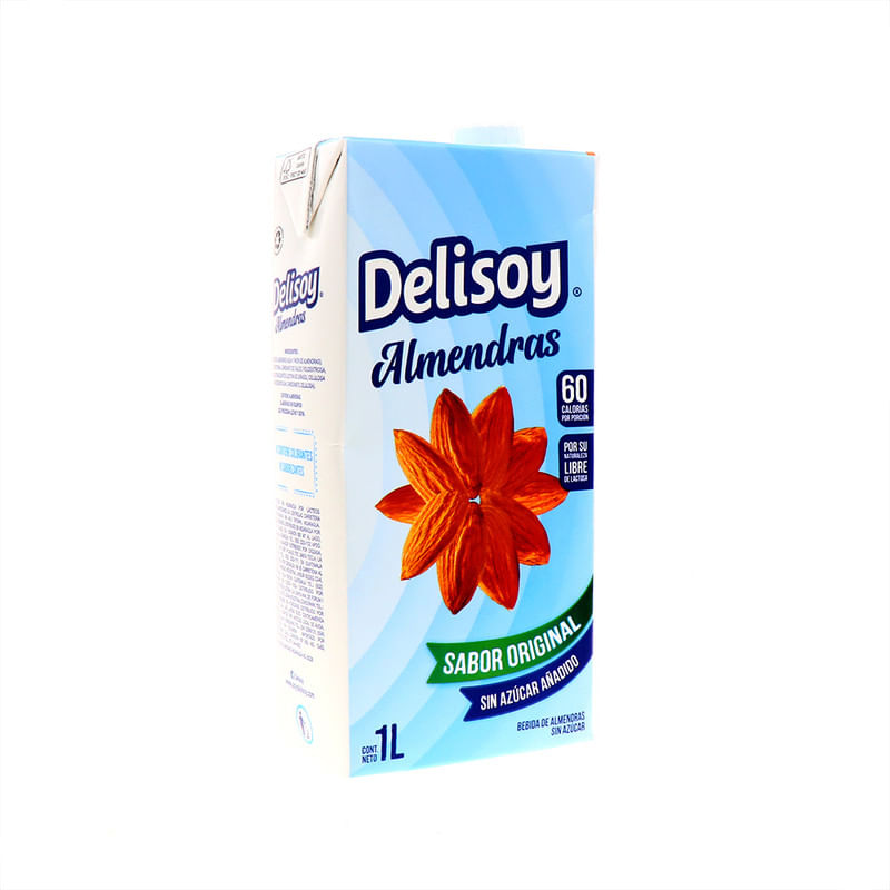 Bebida Delisoy Almendras Sabor Original Sin Azúcar 1 Lt