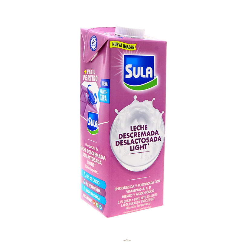 Leche Uht Sula Deslactosada Y Descremada Light 0.946 Lt