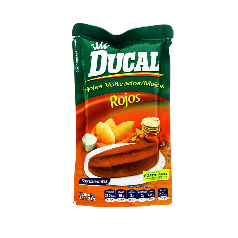 Frijoles Molidos Rojos Ducal Doypack 227 Gr