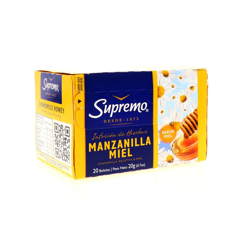 Infusión De Hierbas Supremo Manzanilla Miel 20 Gr