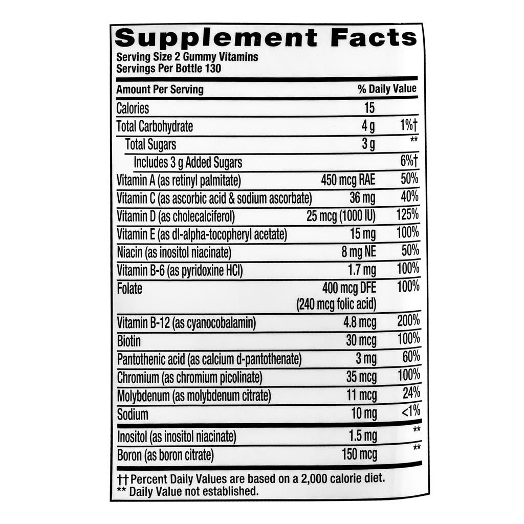 Vitafusion Vitaminas en Gomas MultiVites 260 Unidades