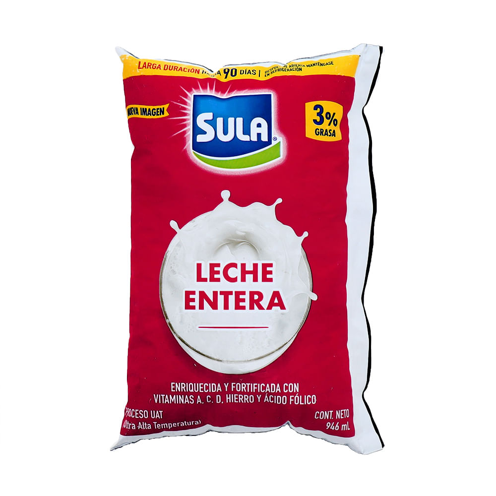 Leche Sula Entera Uht Bolsa 946 Ml