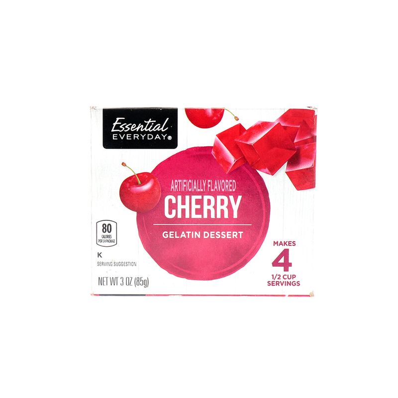Gelatina de cereza 3 Oz Essential Everyday