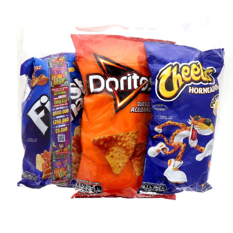 3Pack Fiesta Mix 105 Gr+Doritos 150 Gr+Cheetos 80 Gr