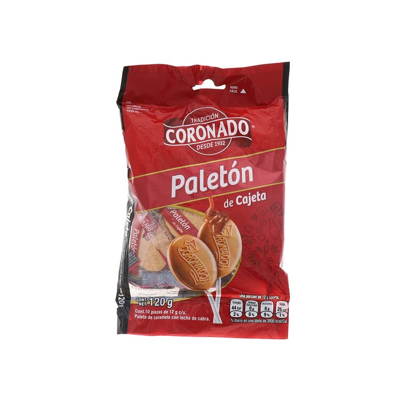 Paleta Coronado Caramelo Con Leche 120 Gr
