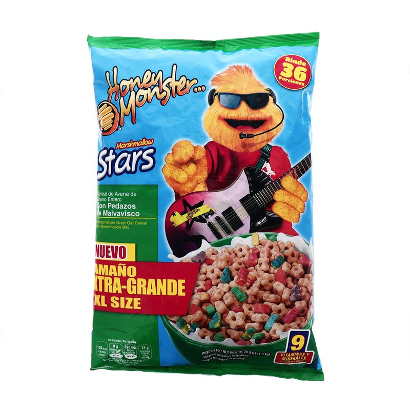 Cereal Honey Monster De Avena Marshmallow Star 38.8 Oz