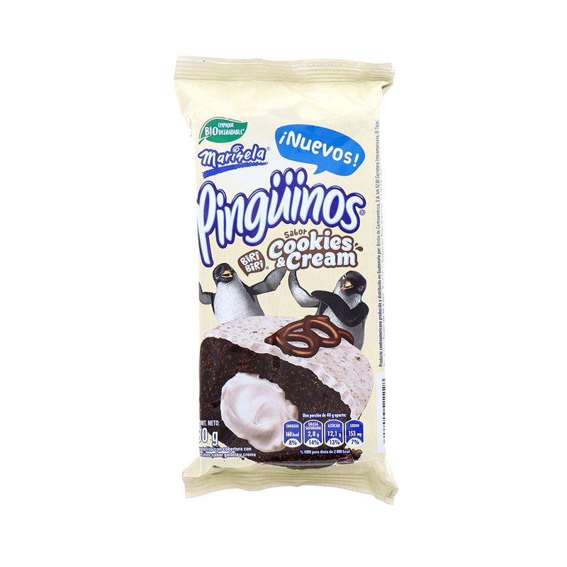 Pinguinos Marisela Galleta & Crema 80 Gr