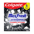 Colgate Crema Dental Max Fresh Carbón Activado 5 Unidades / 160 mL / 5.4 oz