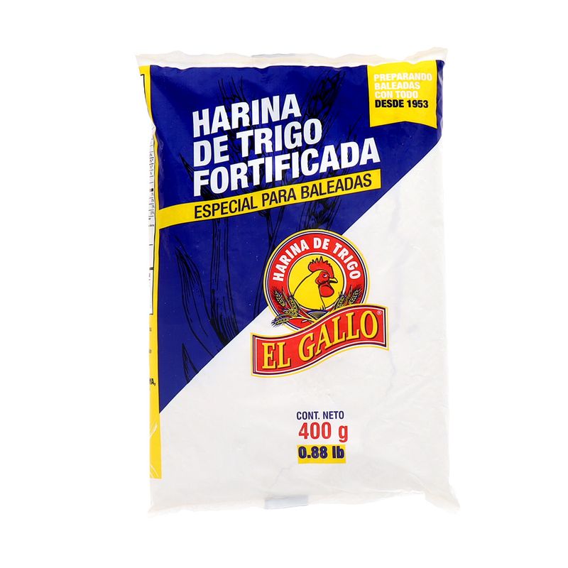 Harina De Trigo El Gallo Fortificada 400 Gr