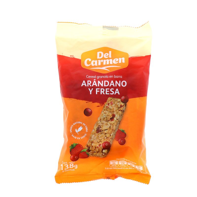 Barra De Granola Del Carmen Arándano Y Fresa 138 Gr