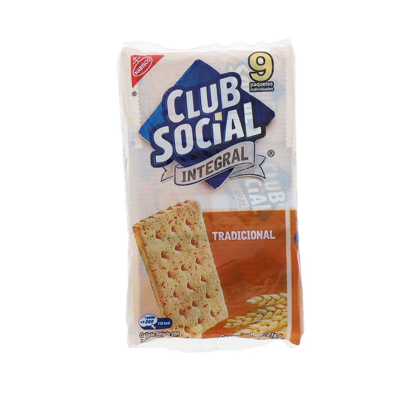 Galleta Club Social Integral Tradicional 216Gr