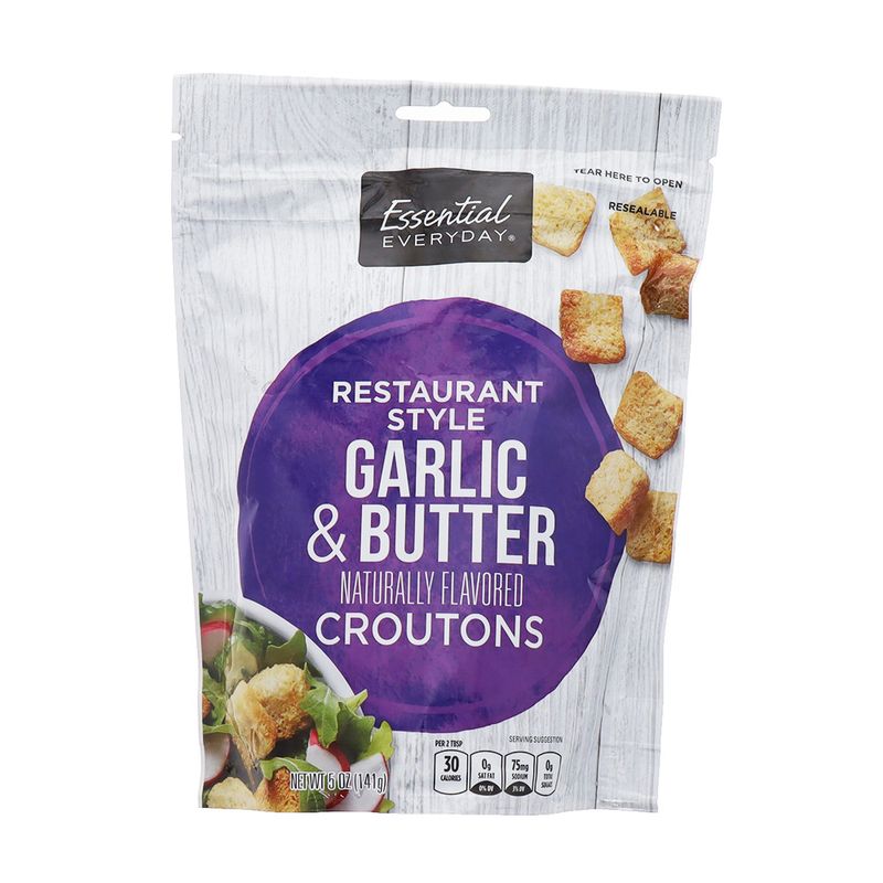 Crutones de ajo y mantequilla 5 Oz Essential Everyday