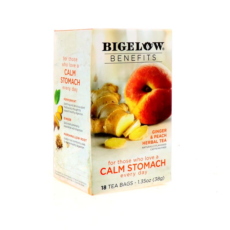Té Bigelow Calm Stom Durazno & Jengibre 1.31 Oz