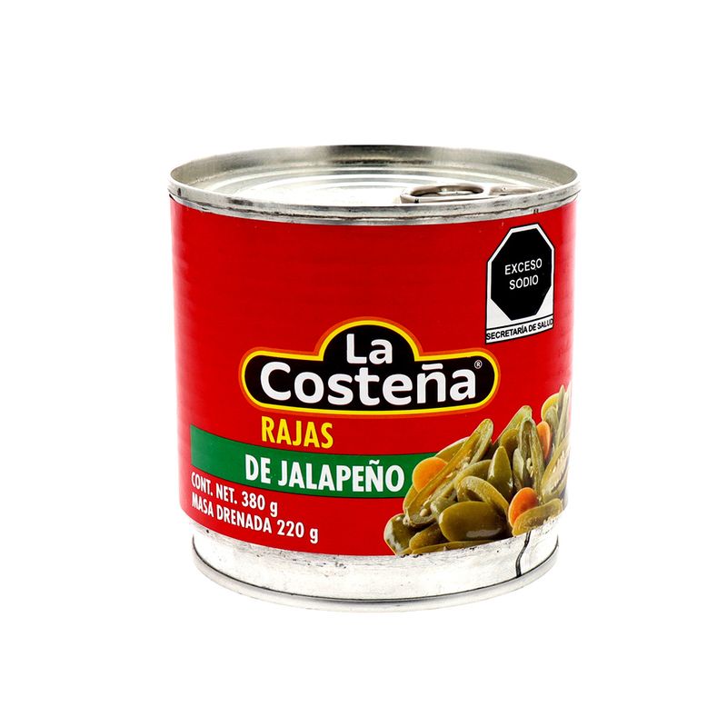Chile Jalapeño La Costeña Rajas 380 Gr