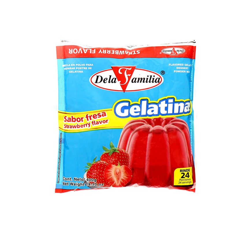 Gelatina En Polvo De La Familia Fresa 400 Gr
