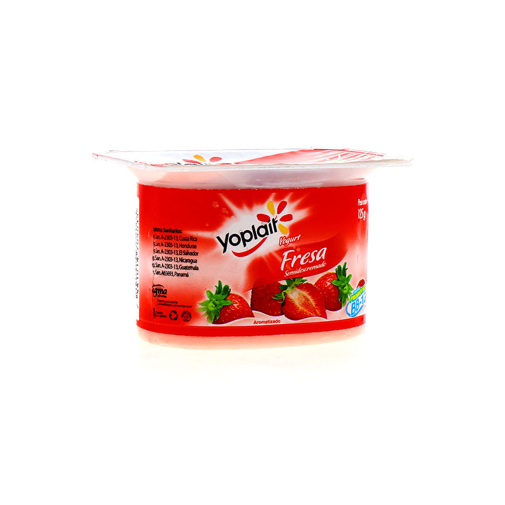 Yogurt Yoplait Semidescremado Sabor Fresa 125 Gr
