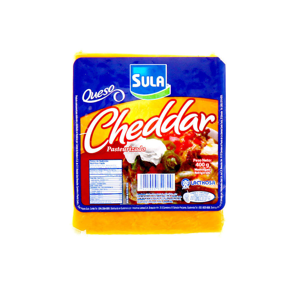 Queso Sula Cheddar 400 Gr