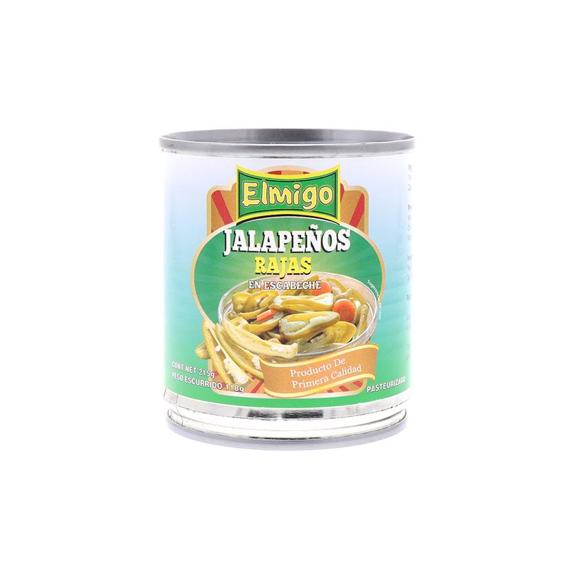 Jalapeños Elmigo Rajas 215 Gr