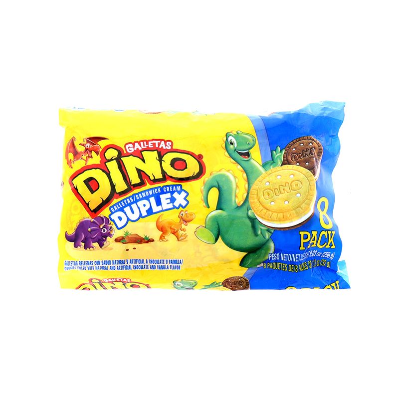 Galleta Dino Rellena Chocolate & Vainilla 256Gr
