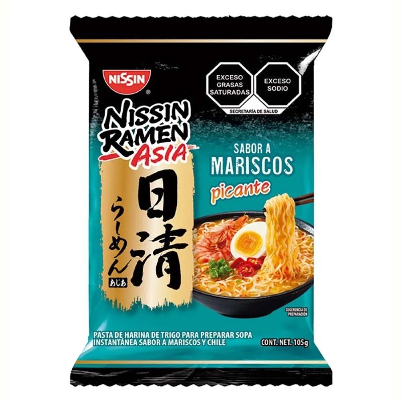 Sopa Nissin Ramen Mariscos Picante 105 Gr