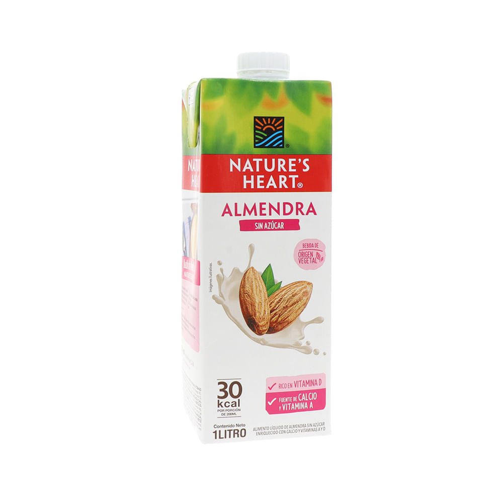 Alimento Líquido Natures Heart Almendra Sin Azúcar 1Lt