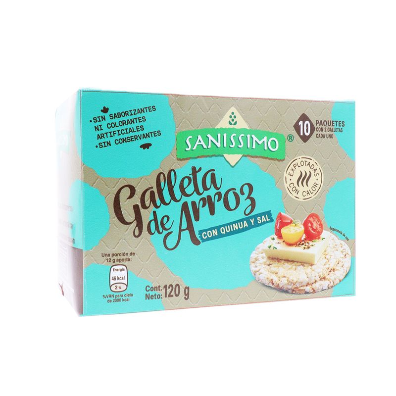 Galleta De Arroz Sanissimo Con Quinoa & Sal 120 G