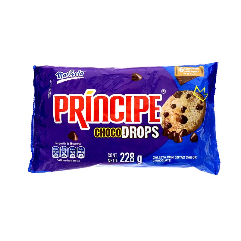 Galleta Marisela Príncipe Chocodrops 228 G