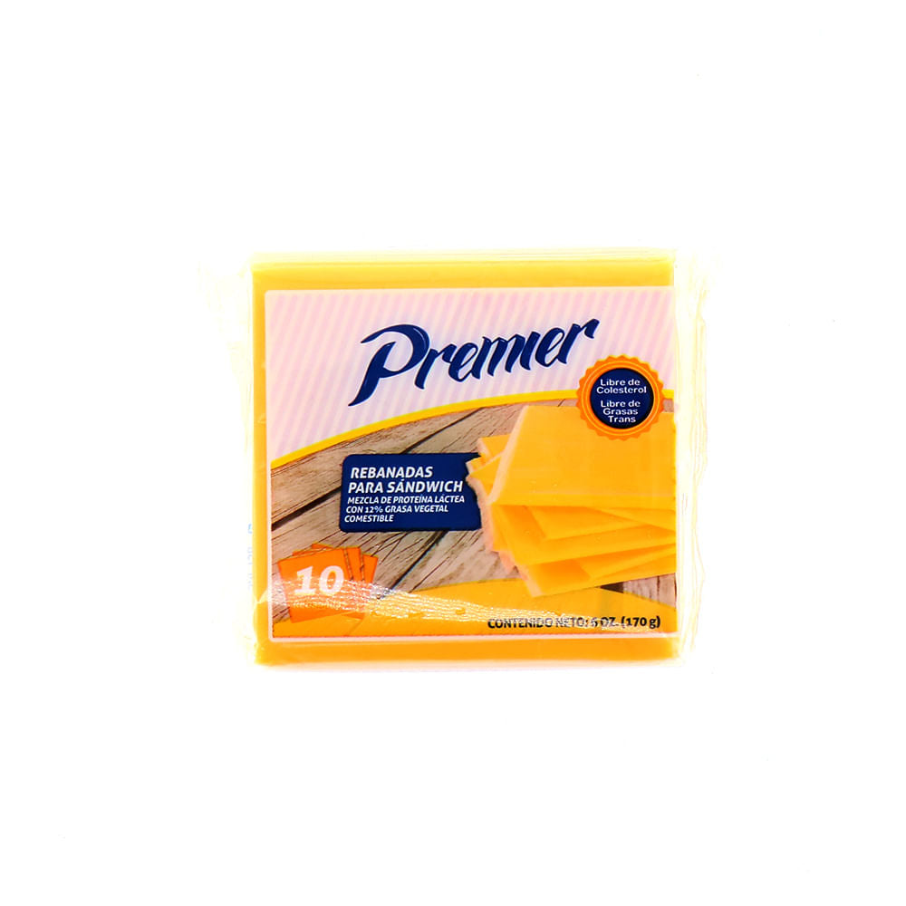 Queso Procesado Premier Rebanado 170 Gr