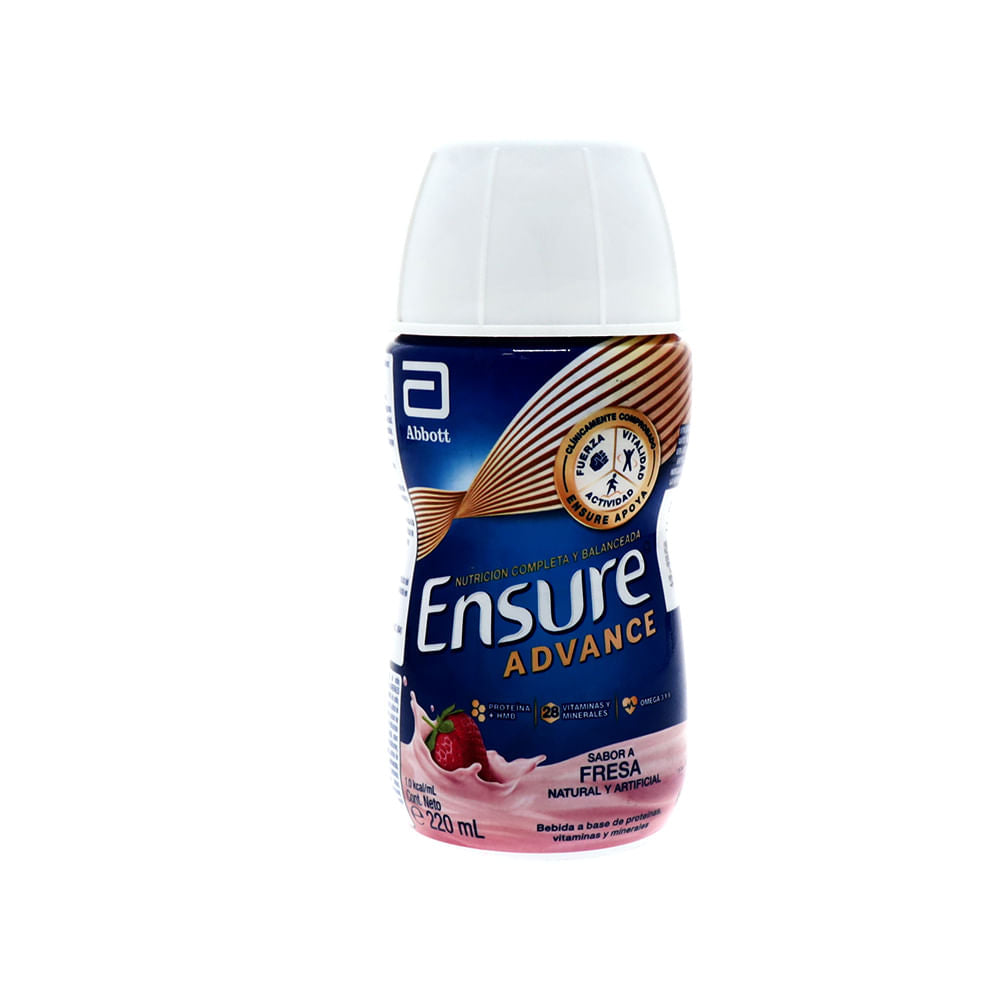 Bebida Ensure Advance Fresa 220 Ml