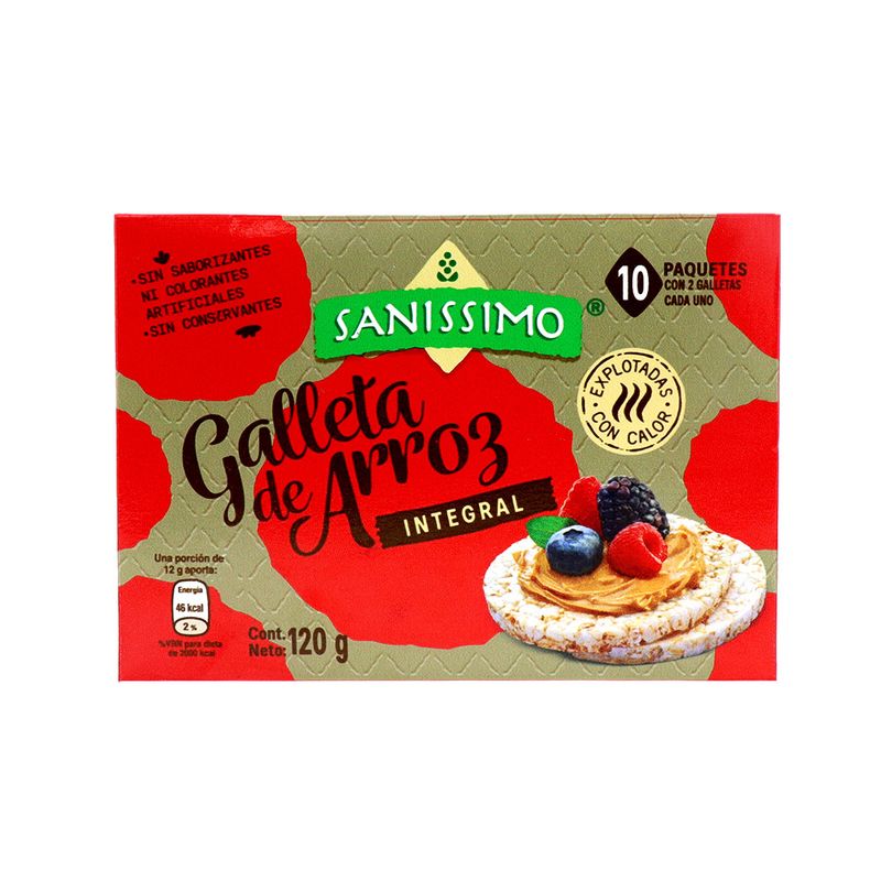 Galleta De Arroz Saníssimo Integral 120 Gr