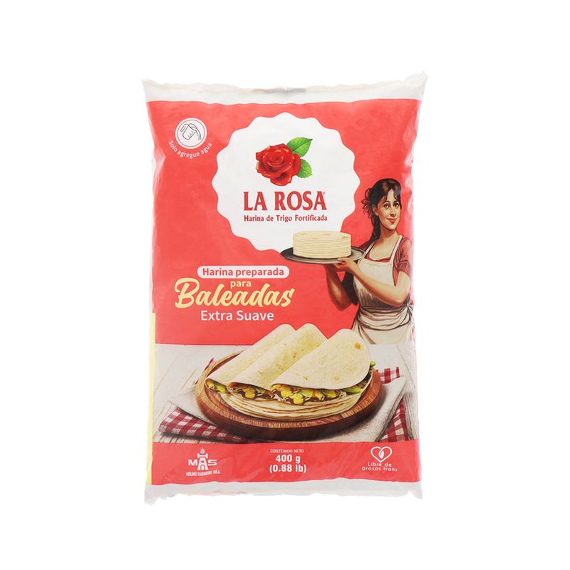 Harina Trigo La Rosa Para Baleadas Extra Suave 400 Gr