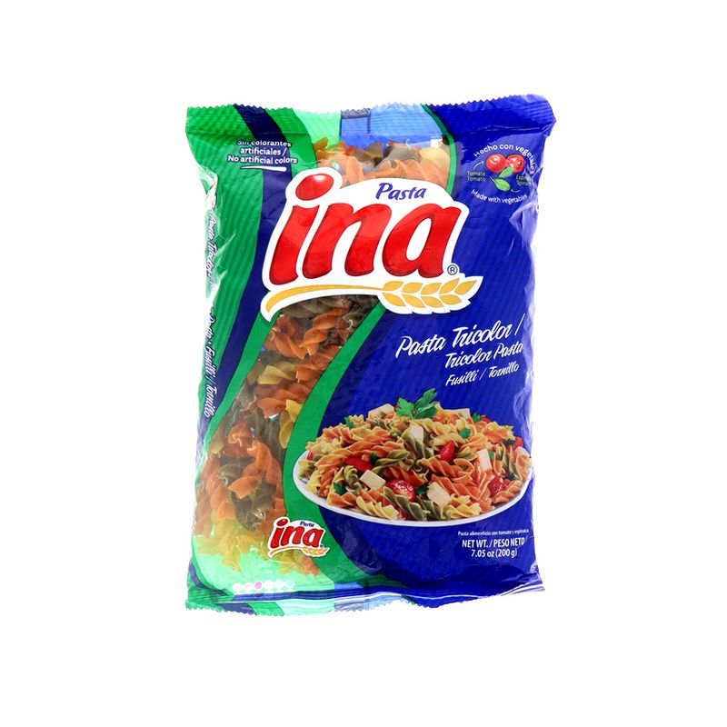 Pasta Ina Tornillo Tricolor 200 Gr