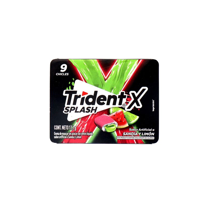 Chicle Trident X Splash Sandía Limón 17.1 Gr