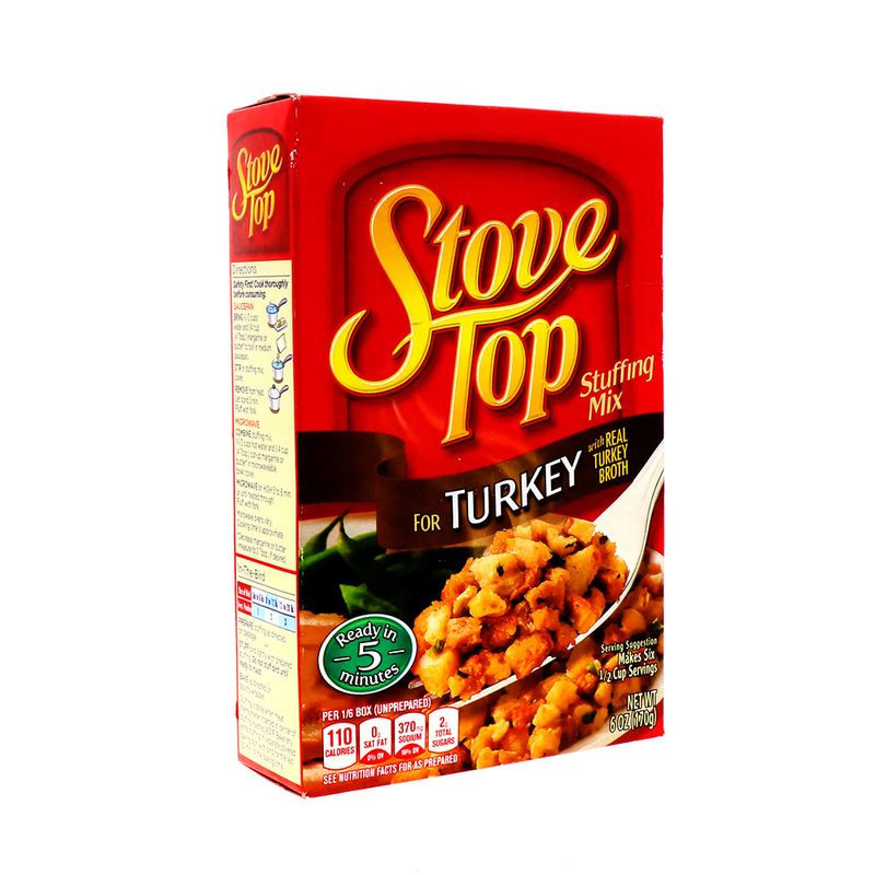 Mezcla De Relleno Stove Top Para Pavo 6 Oz