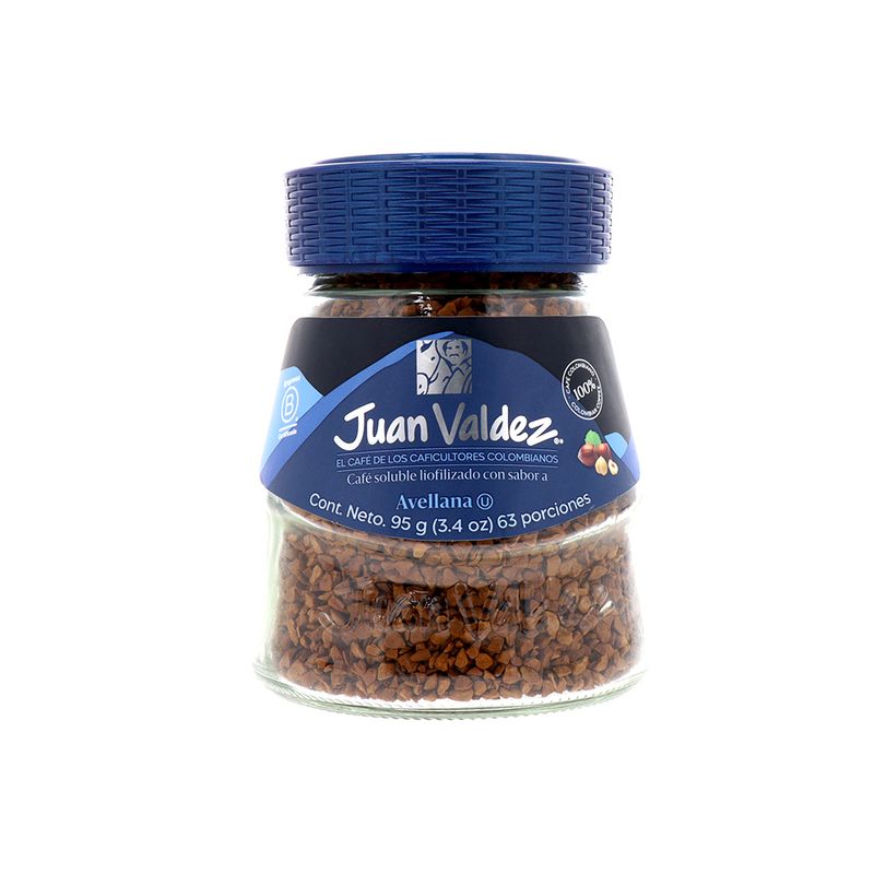 Café Soluble Juan Valdez Sabor Avellana 95Gr