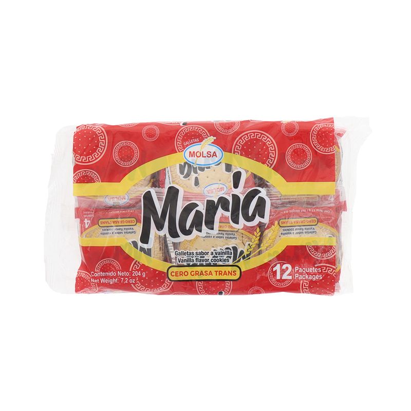 Galleta Molsa María Sabor Vainilla 204Gr