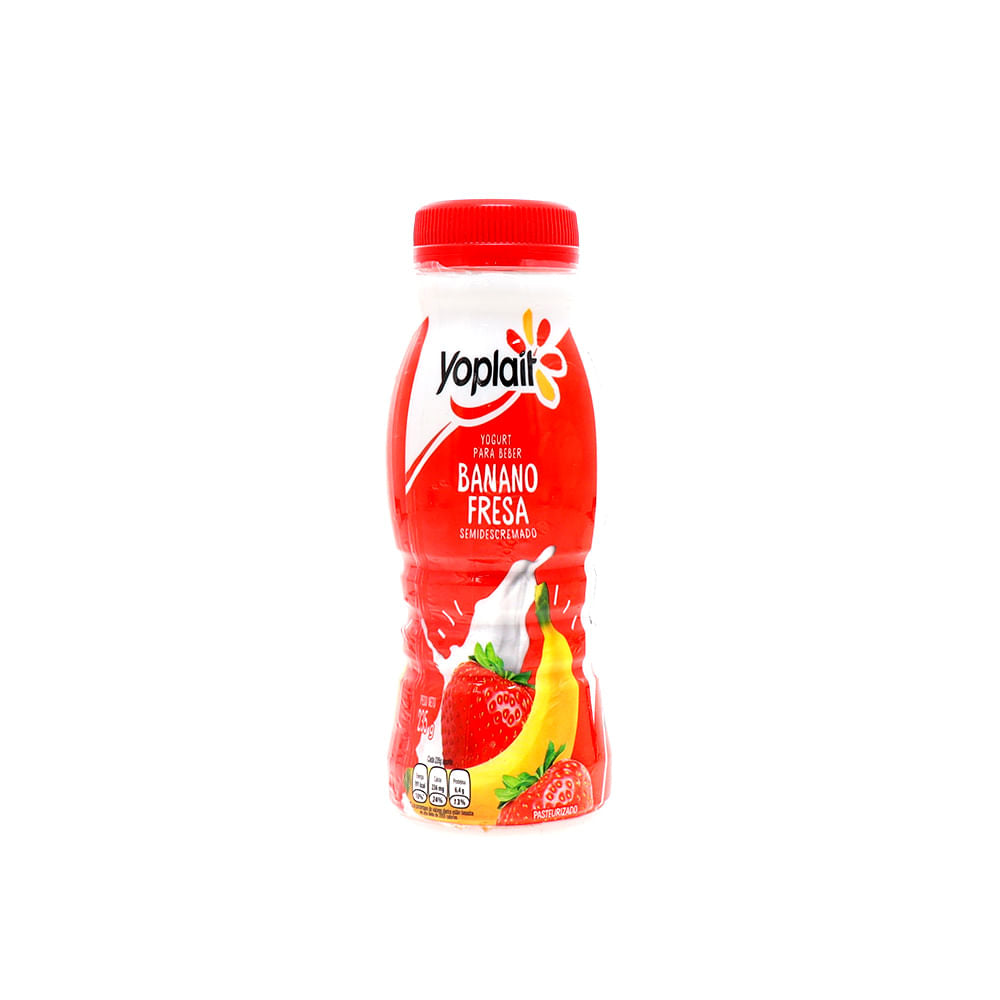 Yogurt Yoplait Semidescremado Sabor Banano Y Fresa 235 Gr