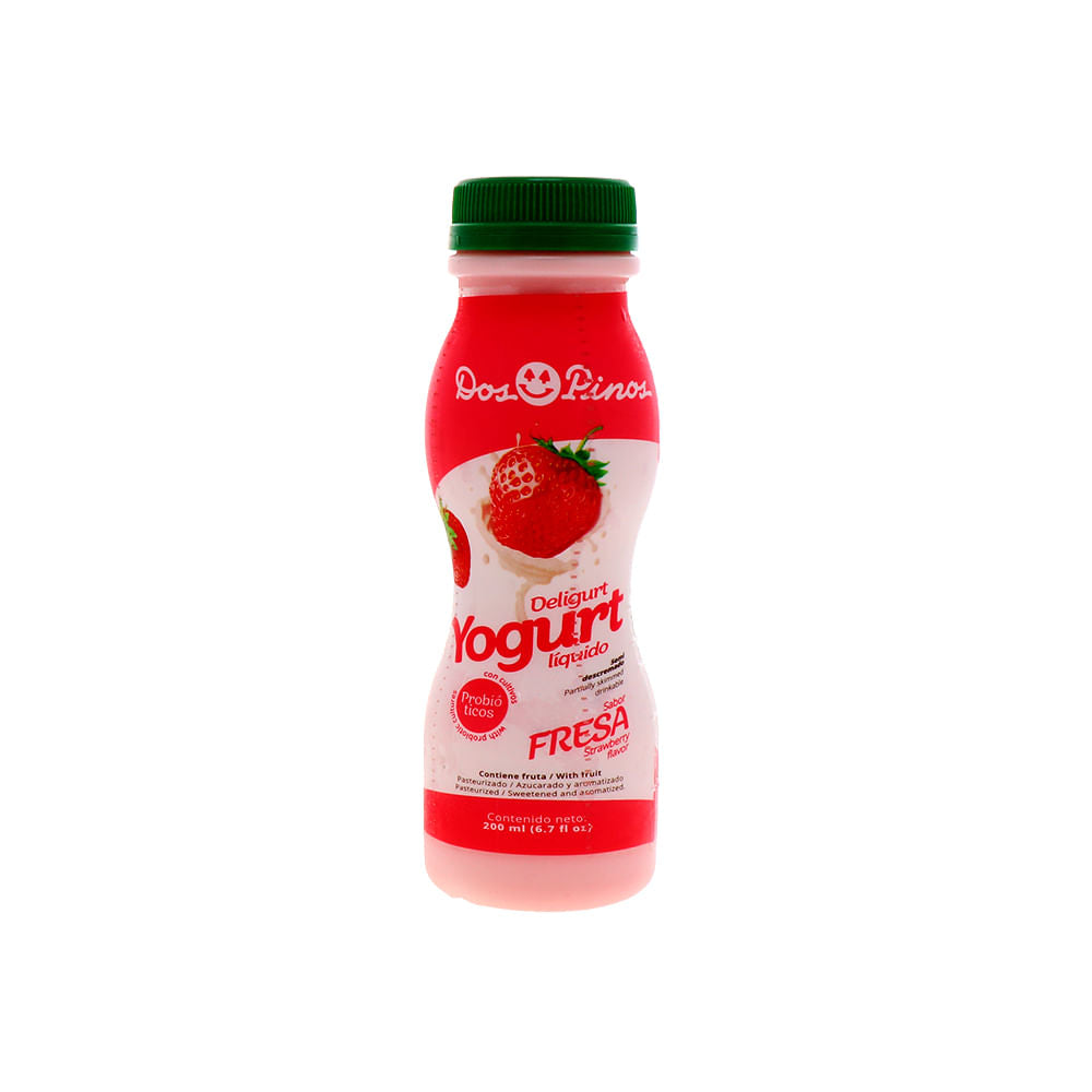 Yogurt Probiótico Dos Pinos Deligurt Sabor Fresa 200 Ml