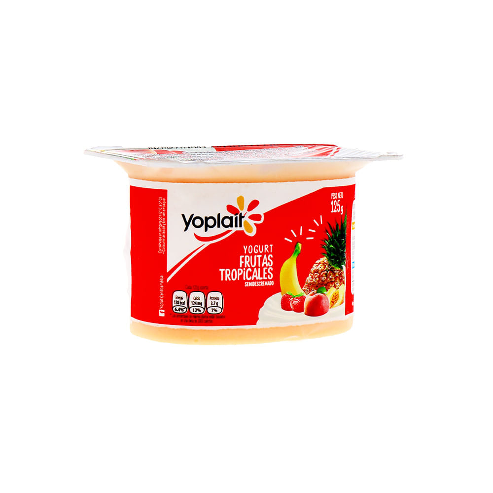 Yogurt Yoplait Semidescremado Sabor Frutas Tropicales 125 Gr