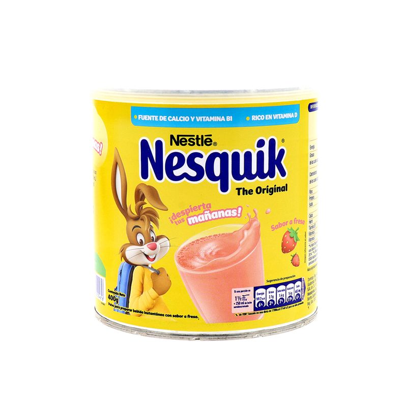 Bebida En Polvo Nesquik Sabor Fresa 400 Gr