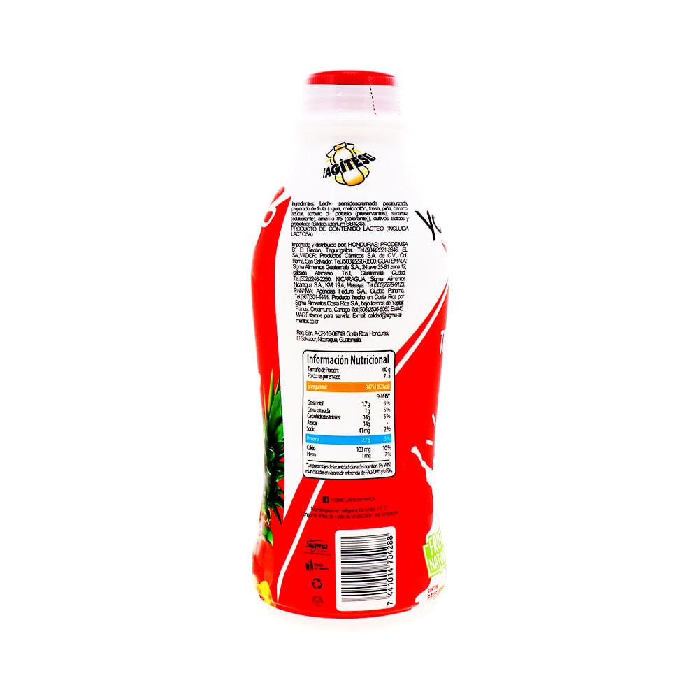 Yogurt Yoplait Semidescremado Sabor Frutas Tropicales 750 Gr