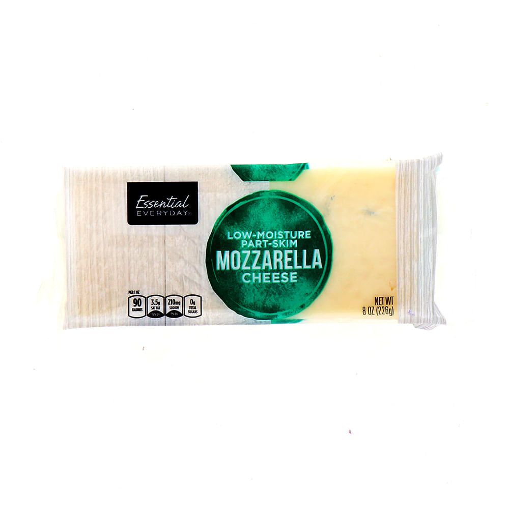 Queso Mozzarella en bloque por 8 Oz Essential Everyday