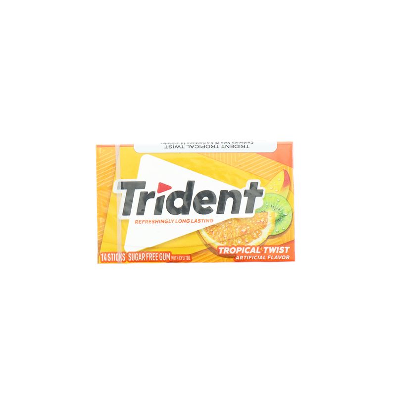 Goma De Mascar Trident Sin Azúcar Tropical Twist 26.6Gr