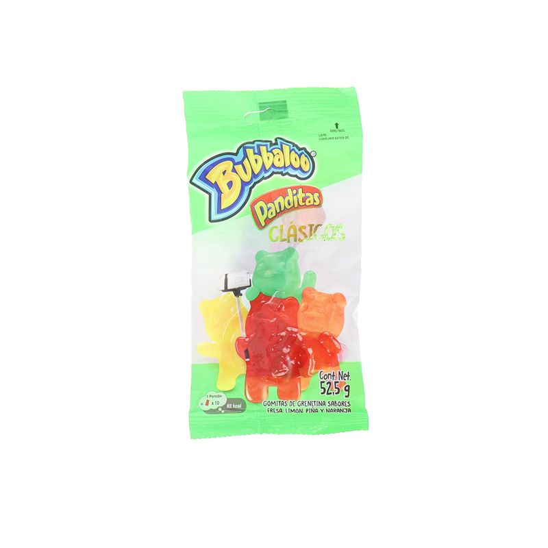 Gomitas Bubbaloo Panditas Clásicos 52.5 Gr