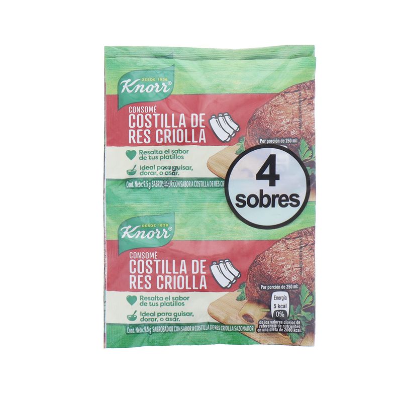 Consomé Costilla De Res Knorr Criolla 4Un