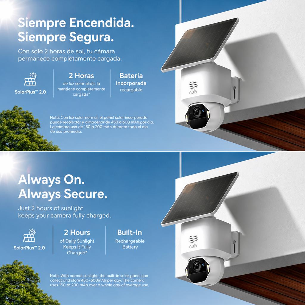 Eufy Cámara de Seguridad Exterior 4K SoloCam E42