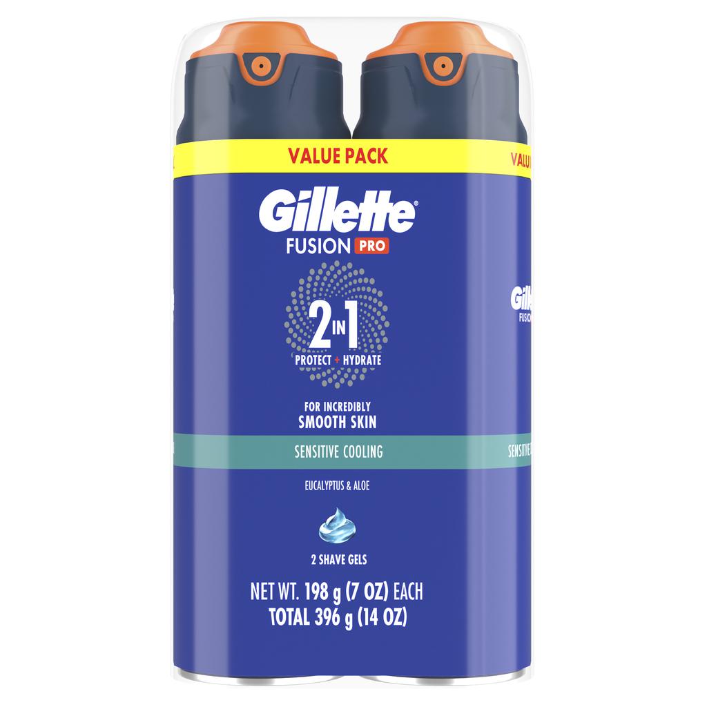 Gillette Fusion Pro Gel Hidratante de Afeitar 2 Unidades / 198 g / 7 oz