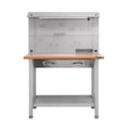 Seville Classics Mesa de Trabajo Iluminada UltraHD 121 cm x 60.96 cm x 165 cm / 48" x 24" x 65"