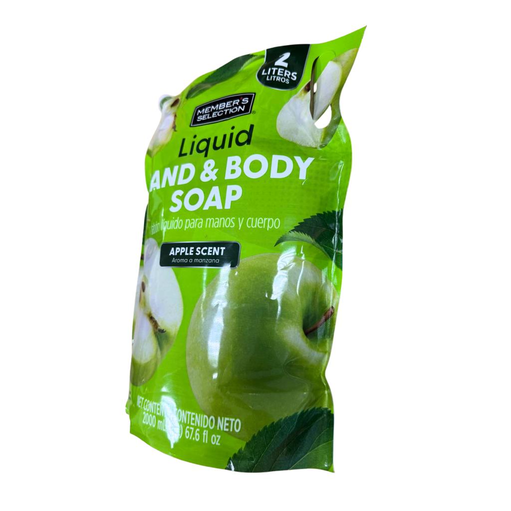 Member´s Selection Jabón Líquido para Manos y Cuerpo Manzana 2 L / 67.6 oz