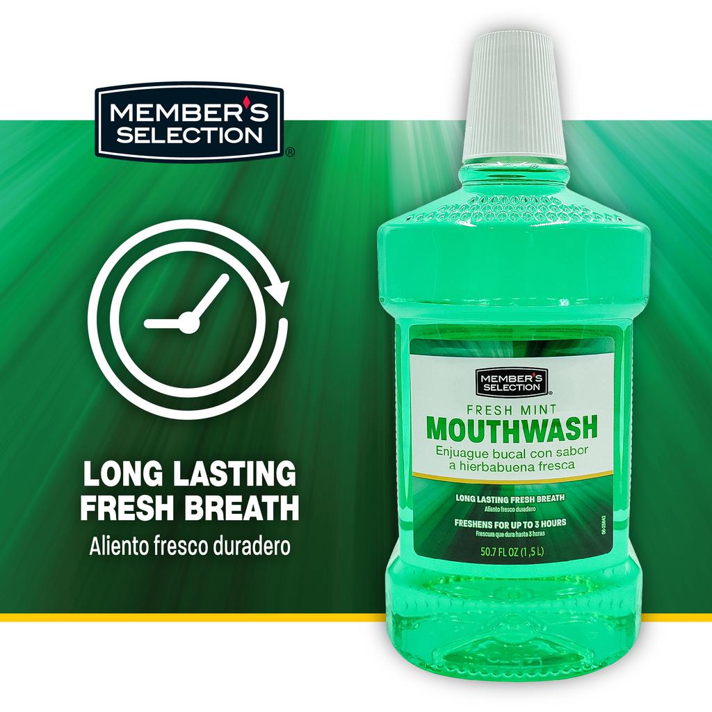 Member's Selection Enjuague Bucal de Menta Fresca 2 Unidades / 1.5 L / 50.7 oz